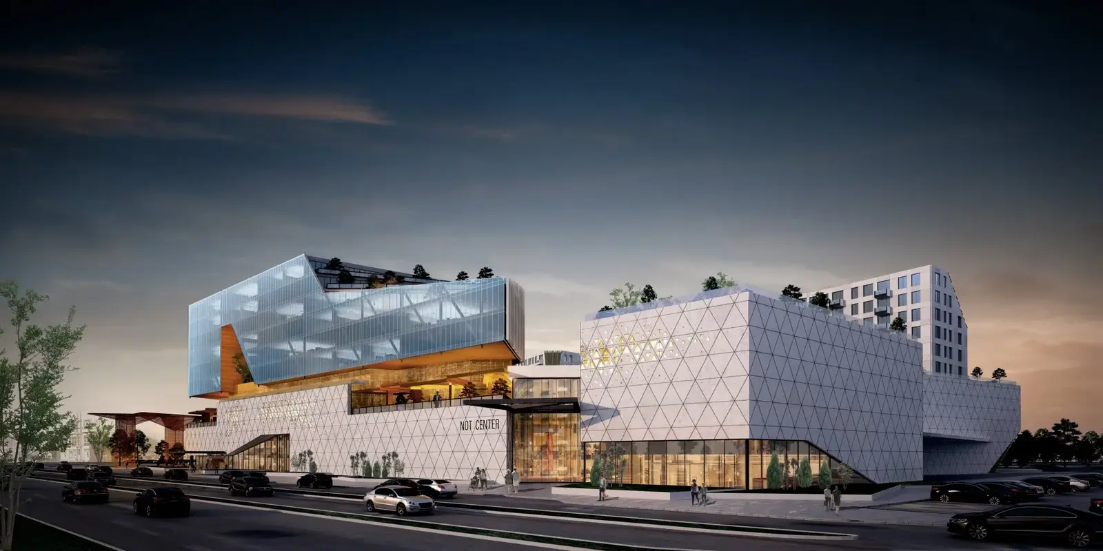 Çeşitli Perakendecilerle Açık Alışveriş Merkezi Kompleksi