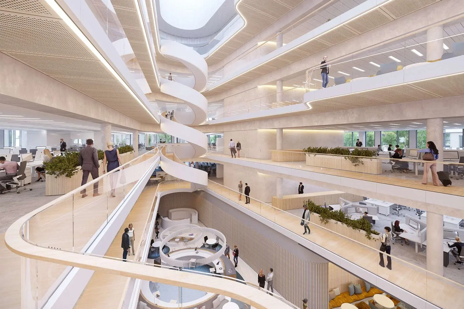 مبنى حكومي حديث بتصميم صديق للبيئة